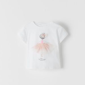 Zara t shirt tule ballerina